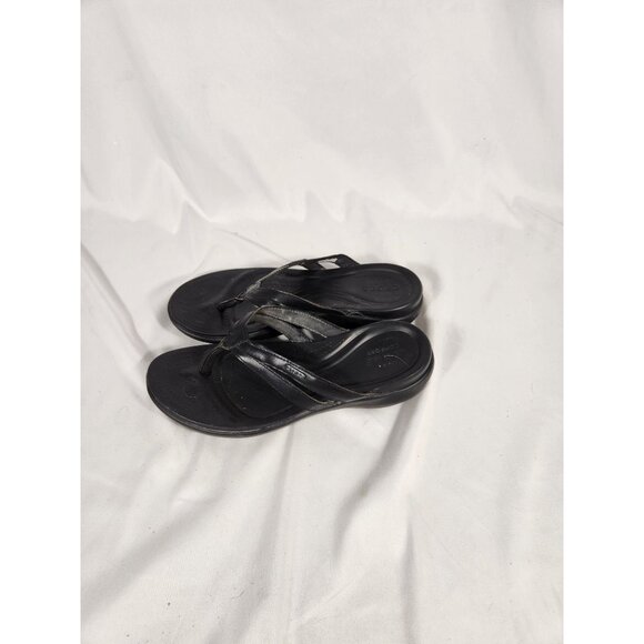 Crocs Womens Fit Flop Sandal Black Comfort Beach 10 - Picture 4 of 11